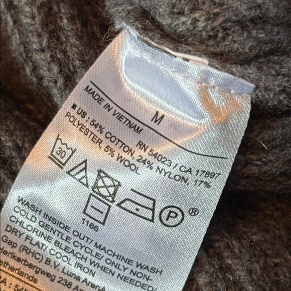 Banana Republic charcoal gray turtleneck tunic sweater * sz MED - Picture 11 of 11